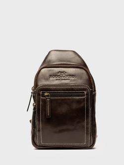 Rodd & Gunn Picton Leather Crossbody Mini Satchel, Chocolate, Chocolate