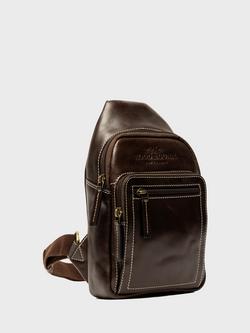 Rodd & Gunn Picton Leather Crossbody Mini Satchel, Chocolate - view 2, Chocolate