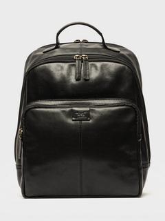 Rodd & Gunn Princeton Premium Soft Leather Backpack, Nero