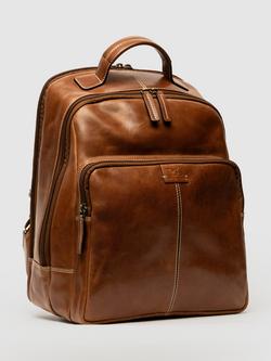 Rodd & Gunn Princeton Premium Soft Leather Backpack - view 2, Cognac