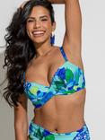 Pour Moi Free Spirit Bikini Top, Aqua/Multi