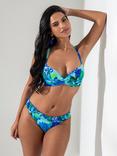 Pour Moi Free Spirit Bikini Top, Aqua/Multi