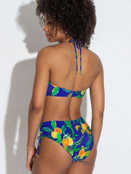 Pour Moi Santa Cruz High-Leg Bikini Bottoms, Blue/Multi - view 2, Blue/Multi