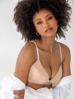 Pour Moi New Romance Padded Non-Wired T-Shirt, Almond, Almond