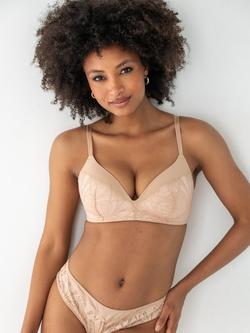 Pour Moi New Romance Padded Non-Wired T-Shirt, Almond - view 2, Almond