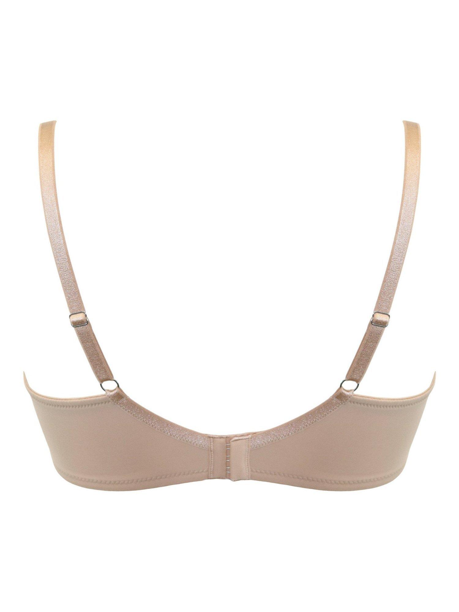Product image 9 of 9, which shows Pour Moi New Romance Padded Non-Wired T-Shirt, Almond, 32B