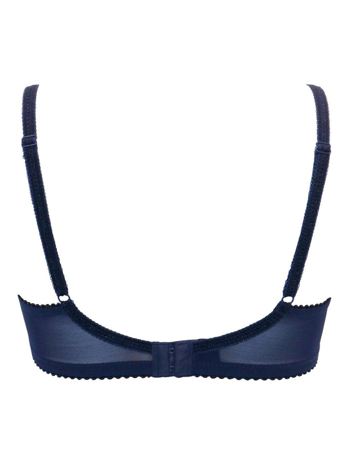 Product image 6 of 6, which shows Pour Moi St Tropez Full Cup Bra, Navy/Pink, 32DD