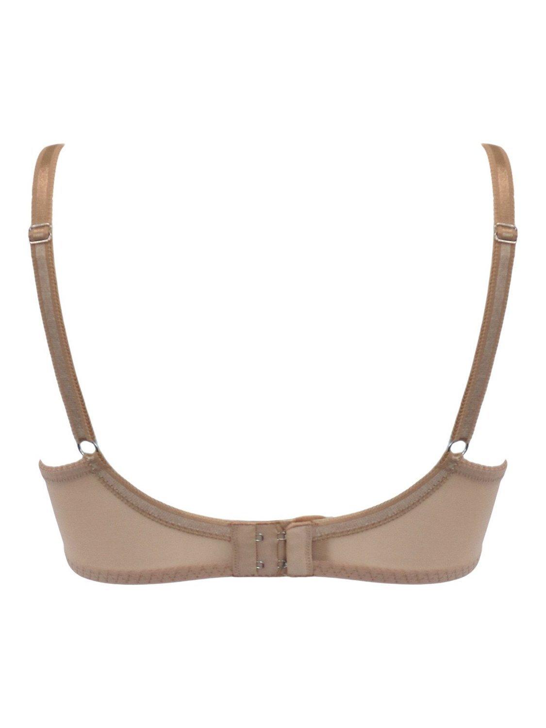 Product image 8 of 8, which shows Pour Moi Fleur Padded Push-Up Plunge T-Shirt Bra, Almond, 30C