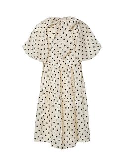 YAS Dottish Short Sleeve Dress, Sandshell - view 2, Sandshell