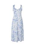 YAS Elin Floral Strappy Dress, Star White