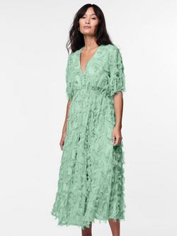 YAS Pazylla Textured Midi Dress, Mint Green, Mint Green