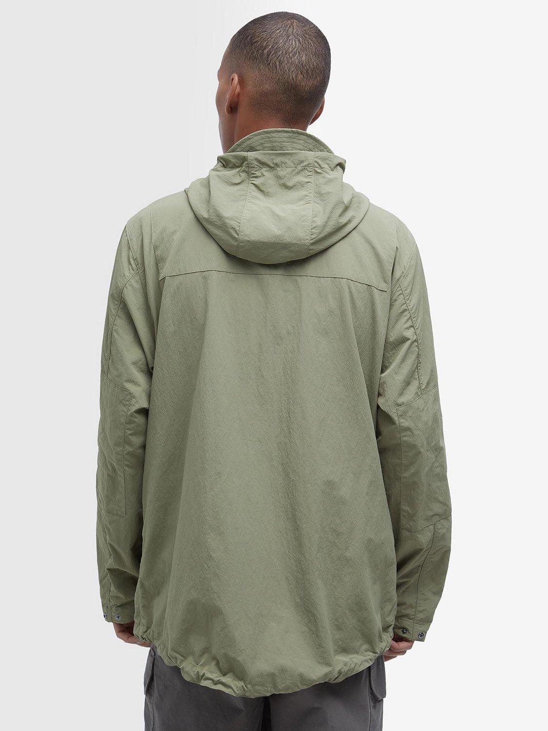 Product image 2 of 8, which shows Barbour Re-Engineered Durham Bedale Hybrid Jacket, Bleached Olive, L