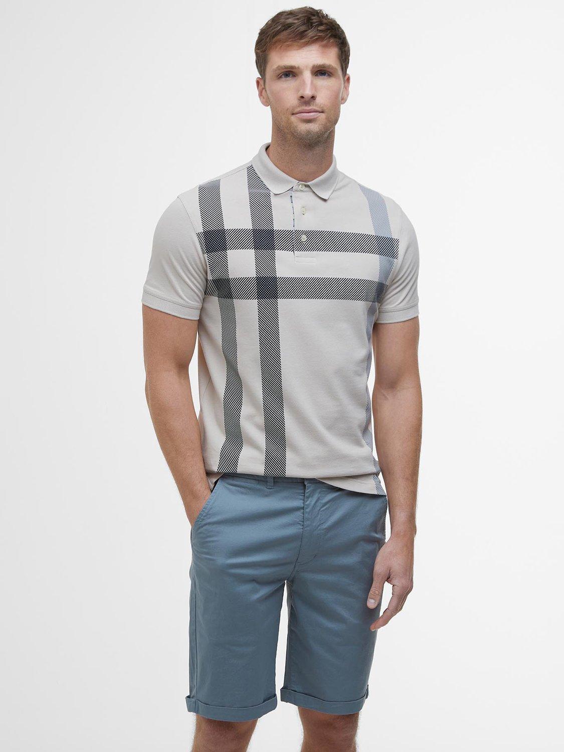 Barbour Cotton Regular Fit Short Sleeve Polo Shirt, Mist