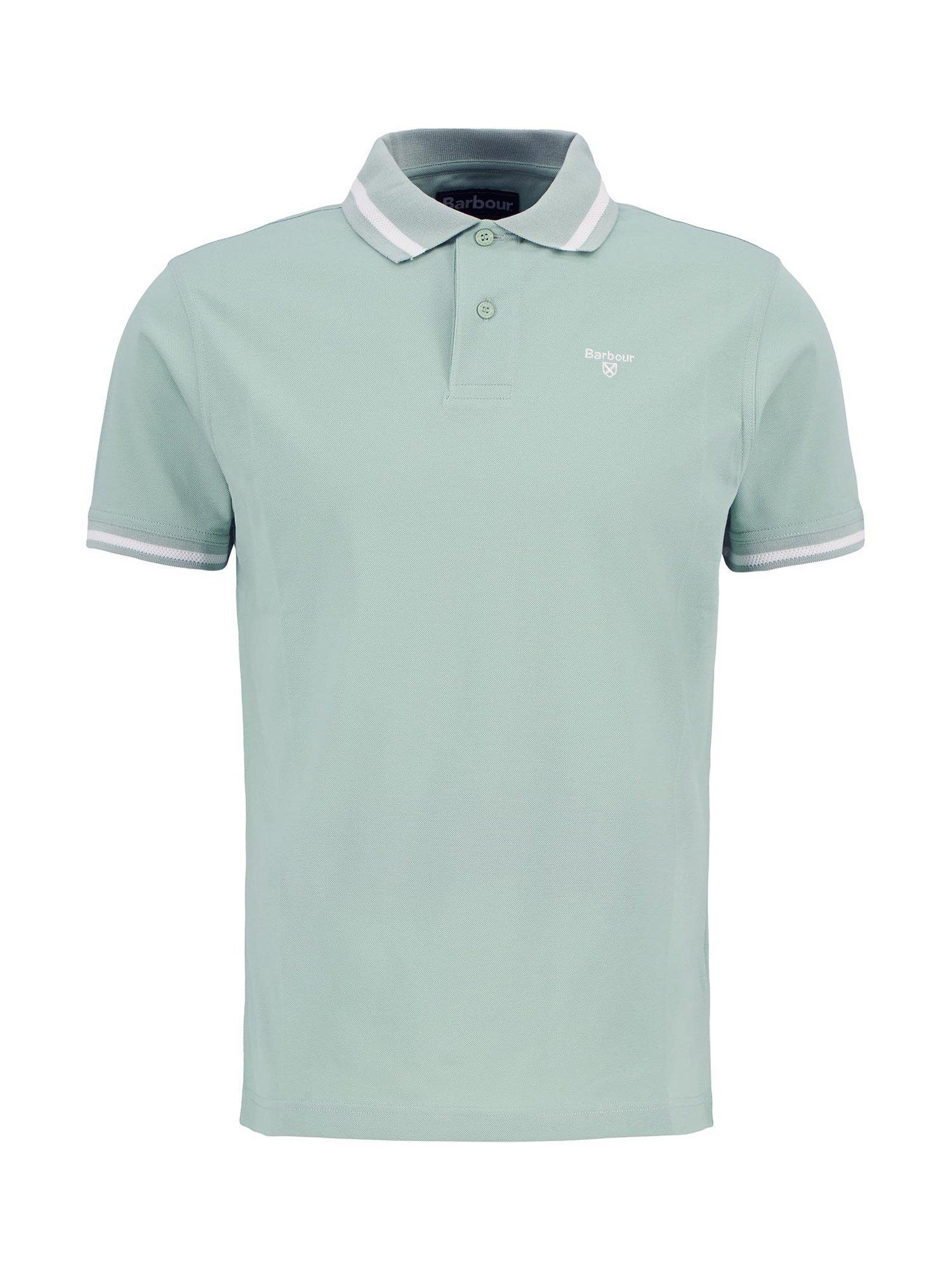 Product image 4 of 6, which shows Barbour Ferrybridge Cotton Short Sleeve Polo Shirt, Pale Apple, XL