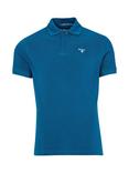 Barbour Cotton Regular Fit Short Sleeve Polo Shirt, Lyons Blue
