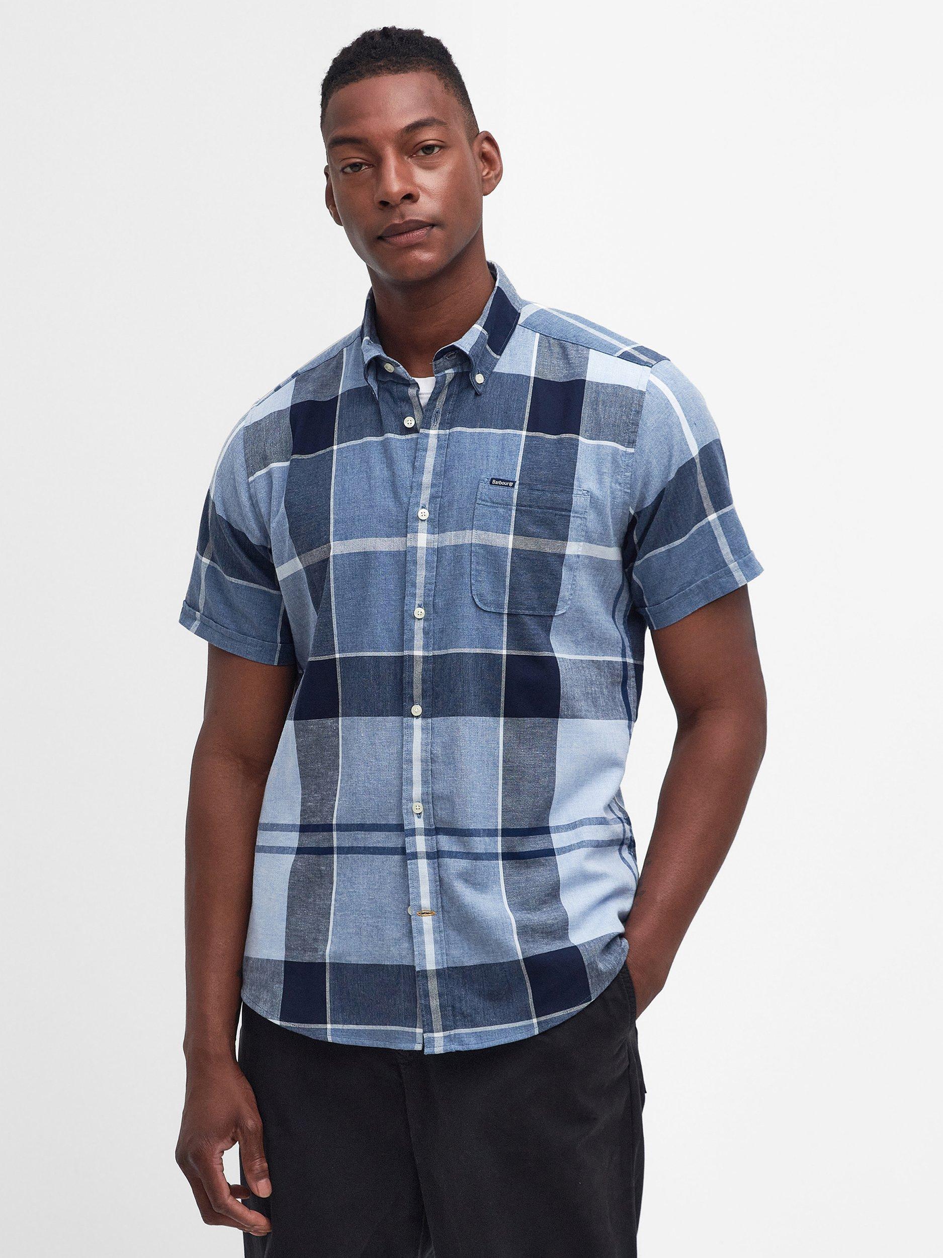 Product image 1 of 6, which shows Barbour Doughill Shirt, Berwick Blue Tartan, L