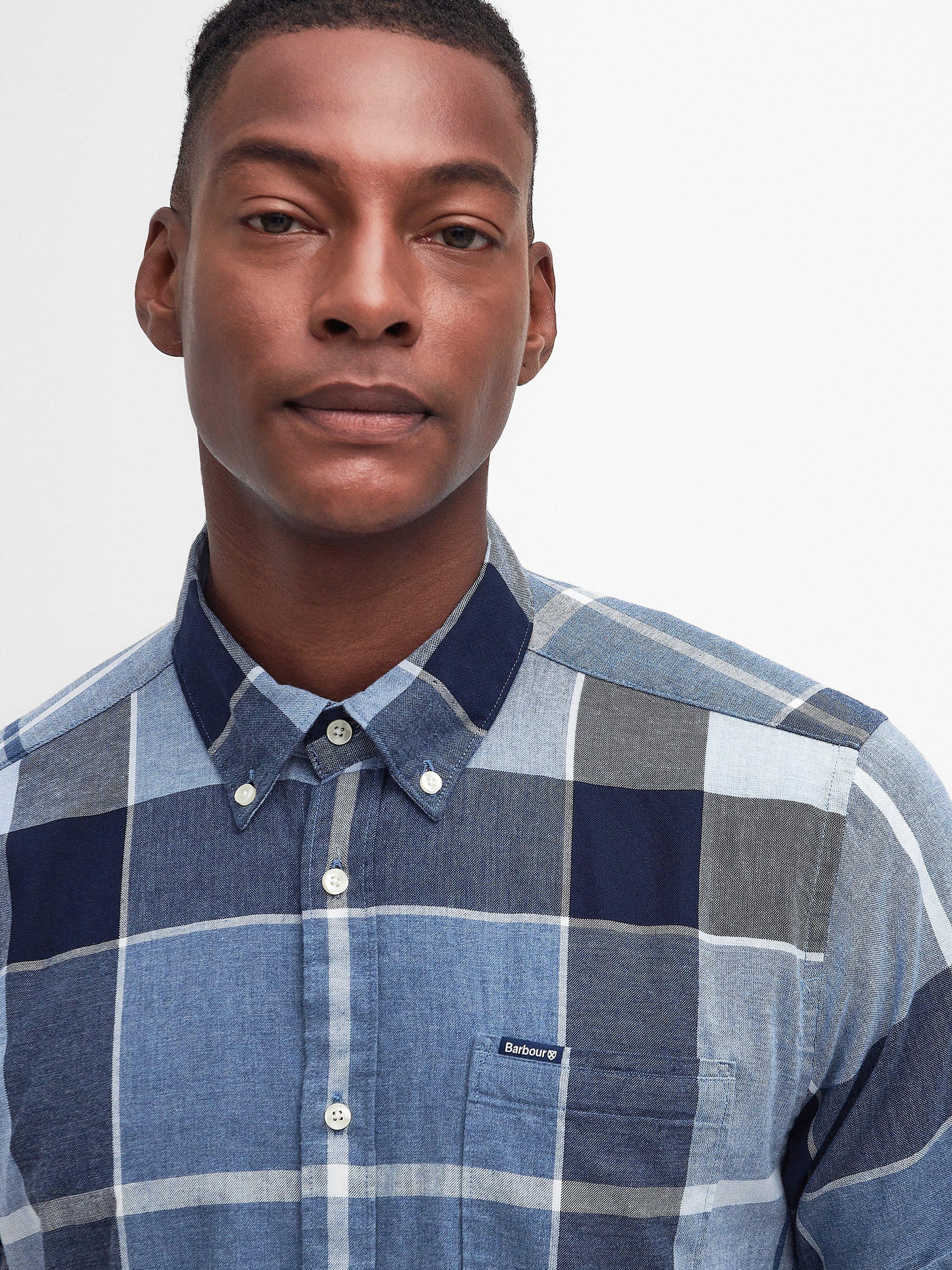 Product image 5 of 6, which shows Barbour Doughill Shirt, Berwick Blue Tartan, L