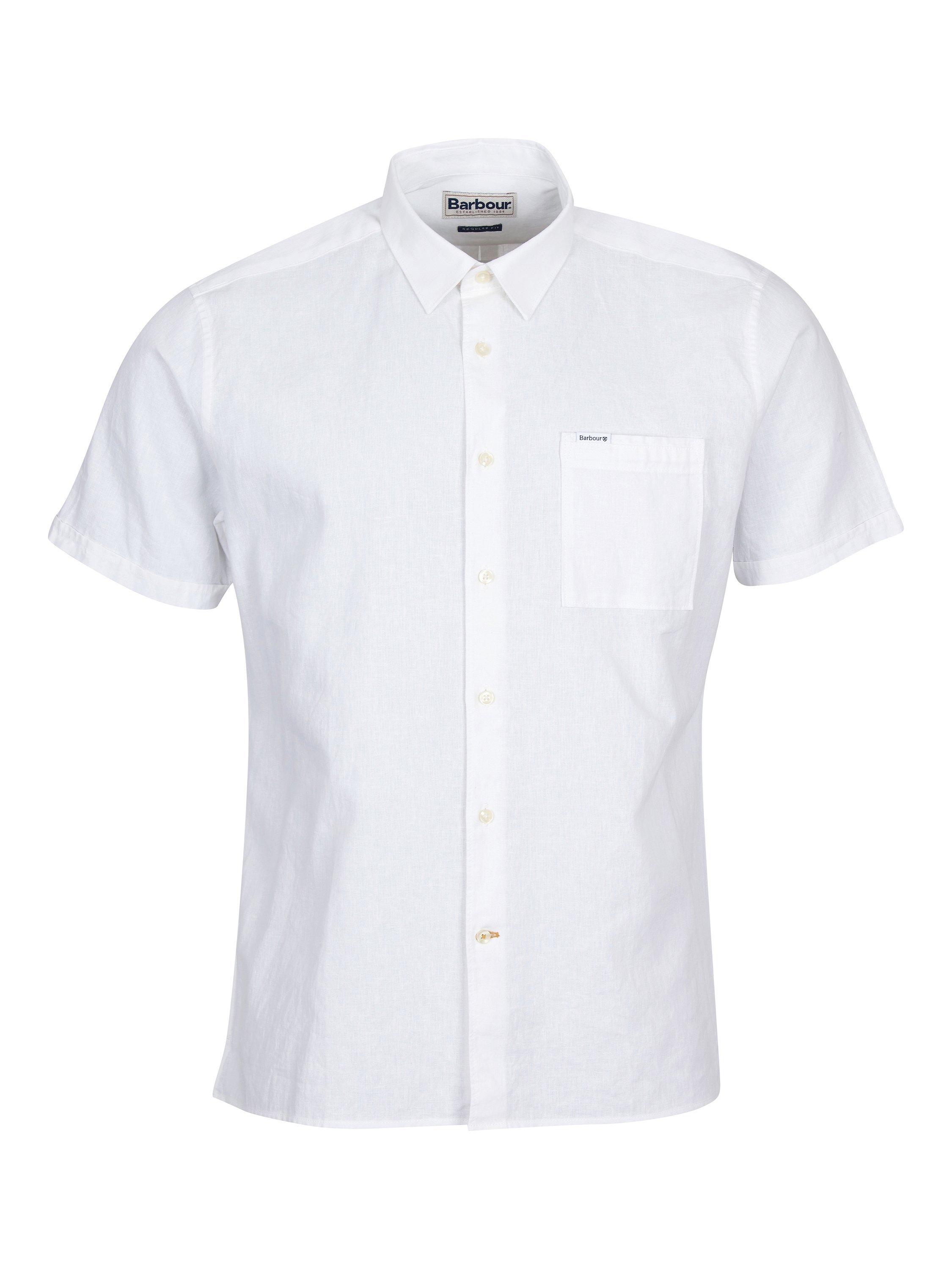 Product image 2 of 6, which shows Barbour Nelson Short Sleeve Shirt, White, S