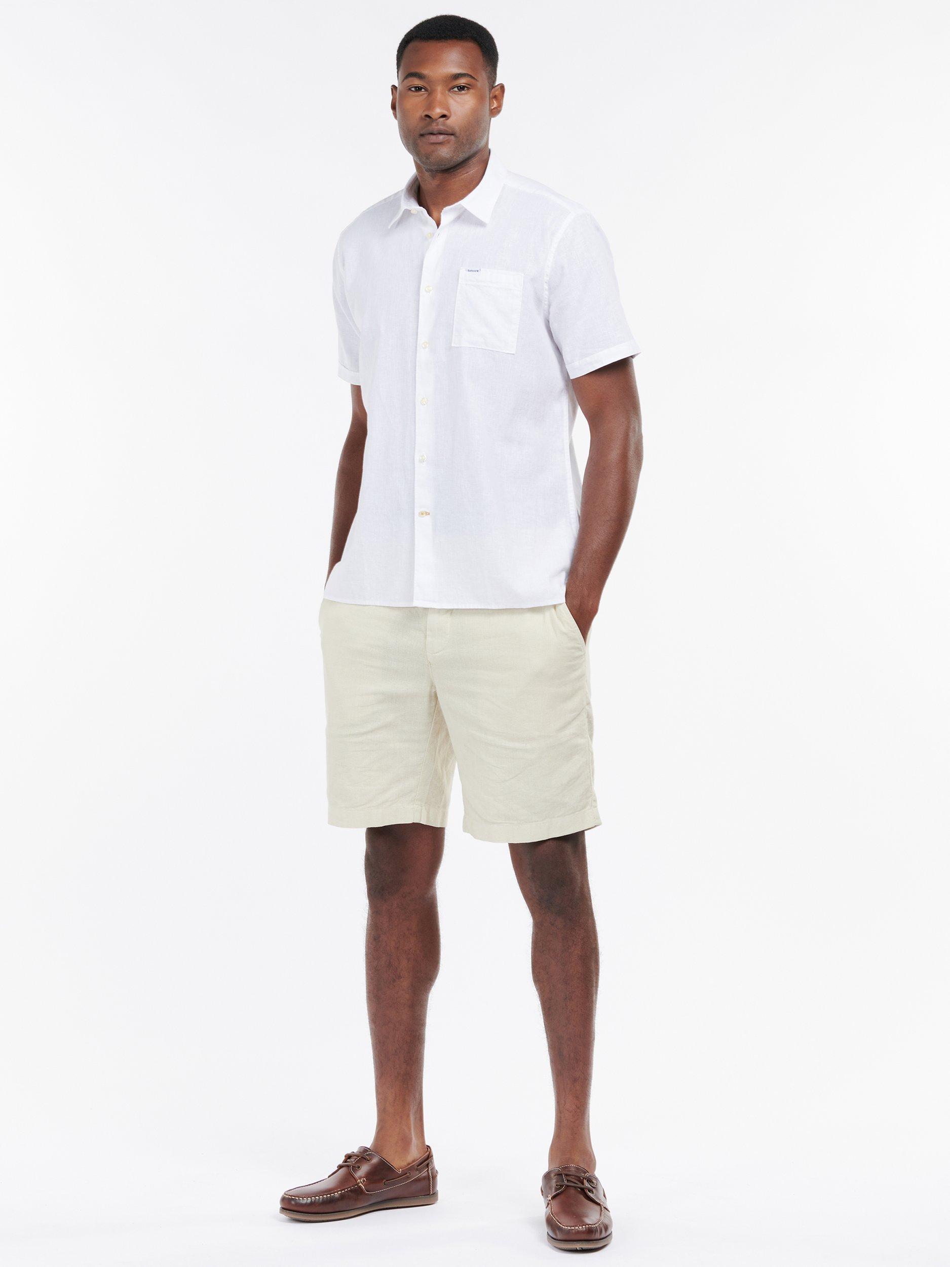 Product image 3 of 6, which shows Barbour Nelson Short Sleeve Shirt, White, S