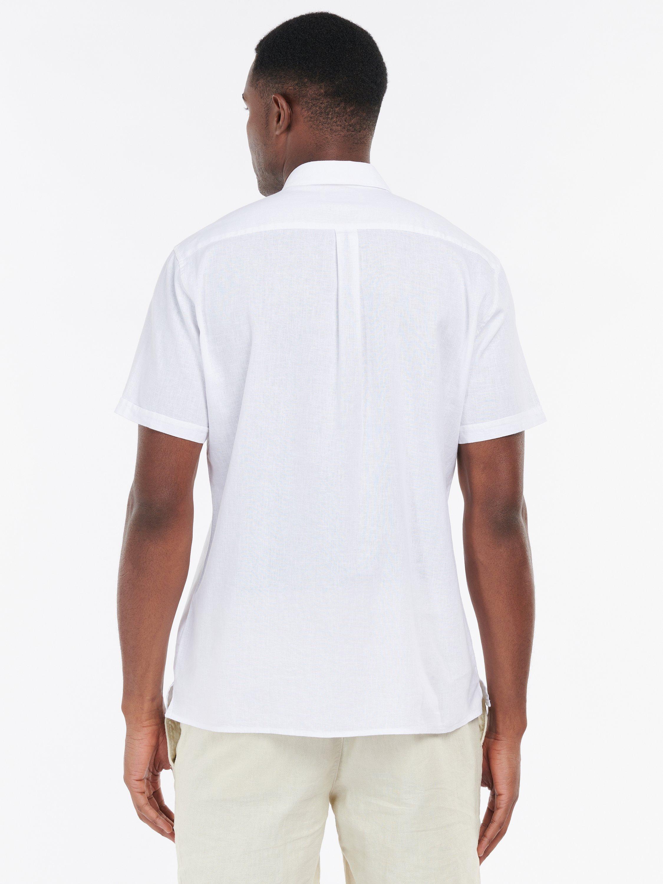 Product image 4 of 6, which shows Barbour Nelson Short Sleeve Shirt, White, S