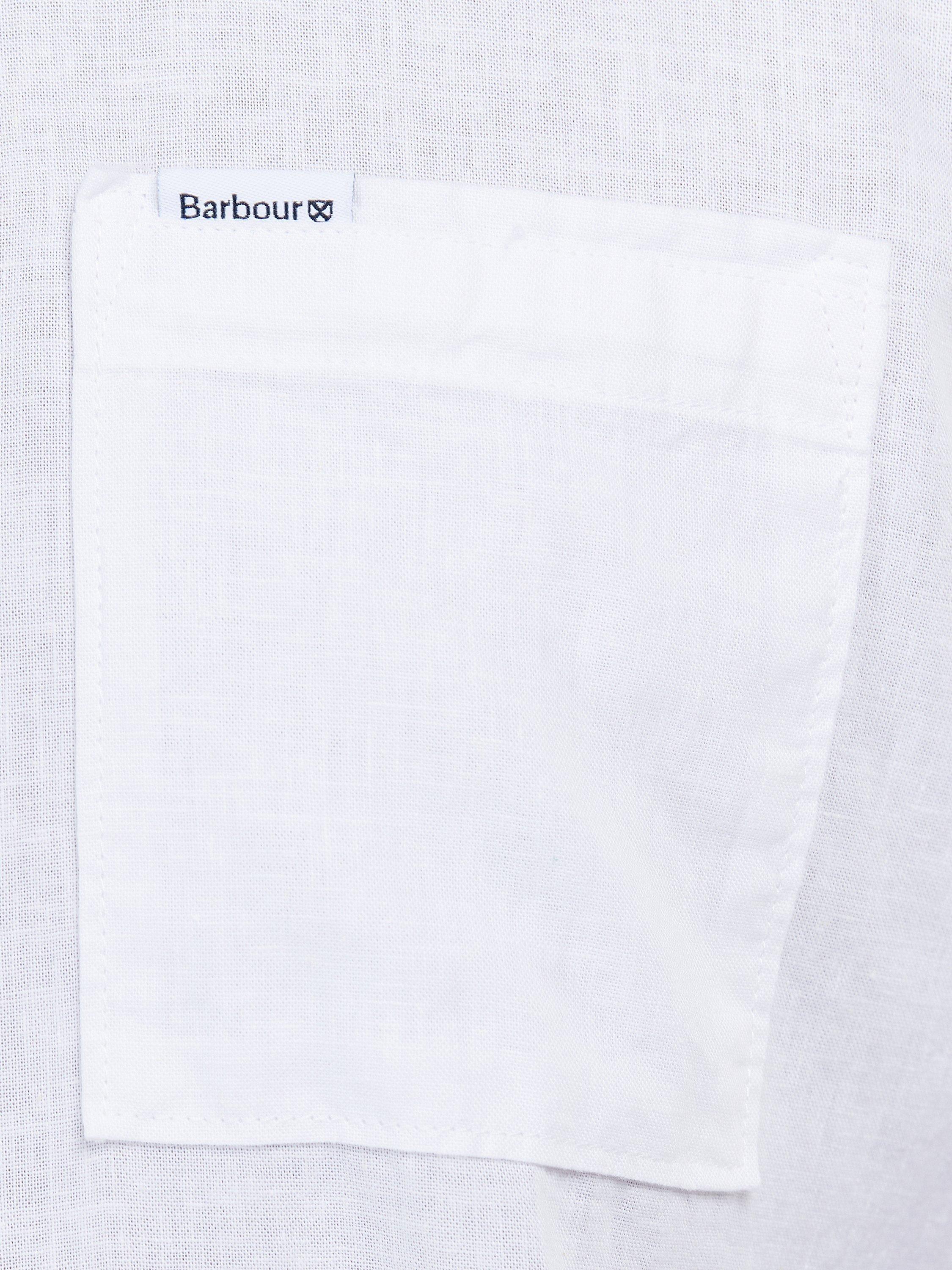 Product image 6 of 6, which shows Barbour Nelson Short Sleeve Shirt, White, S