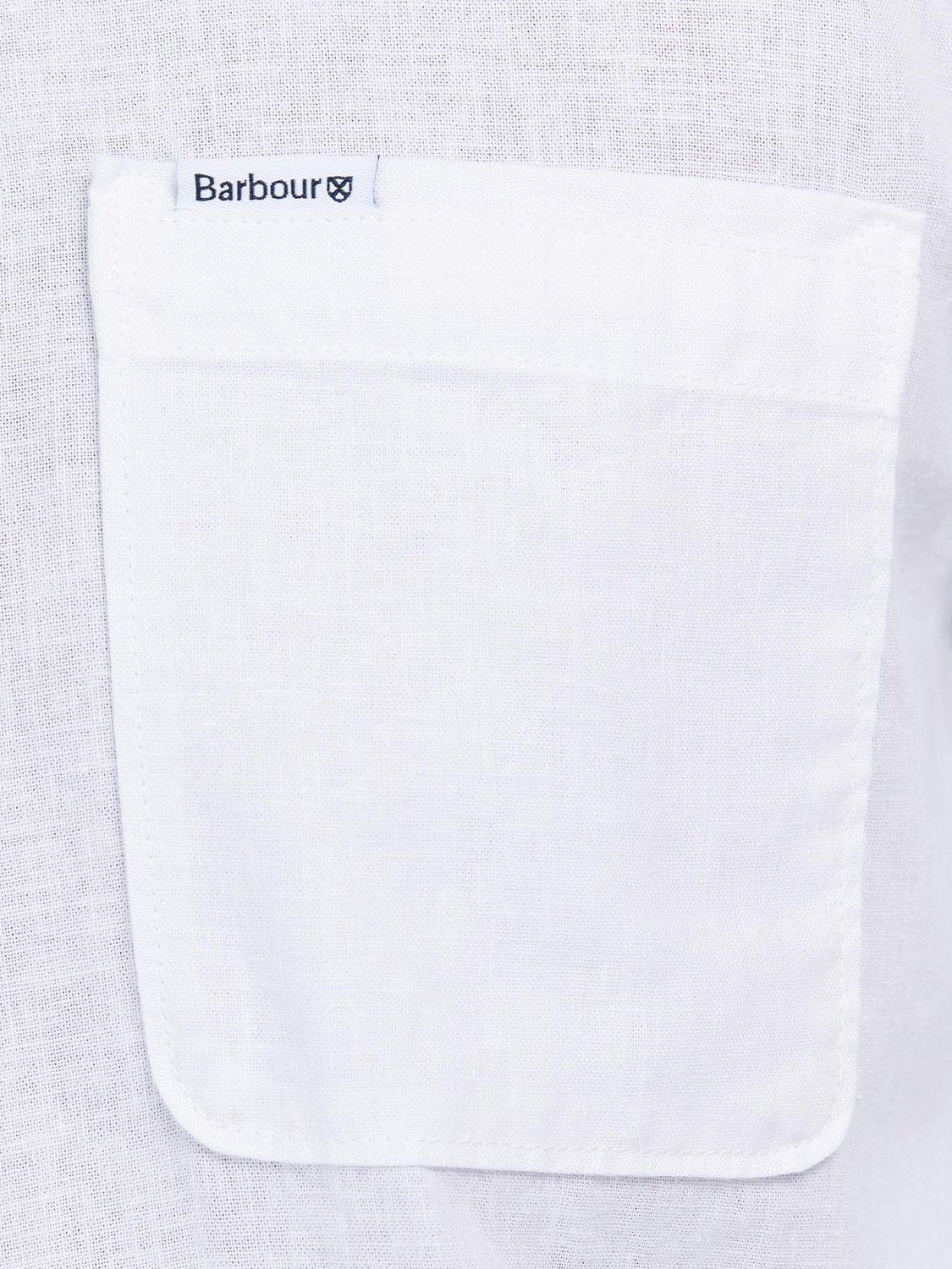 Product image 6 of 7, which shows Barbour Nelson Linen & Cotton Blend Tailored Fit Shirt, White, S
