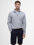 Barbour Pique Interlock Half-Zip Sweatshirt, Grey Marl