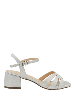 Paradox London Marcia Block Heel Sandals, Silver