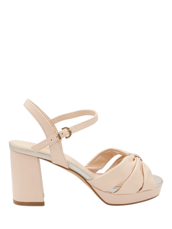 Paradox London Nerita Wide Fit Platform Sandals, Nude