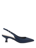 Paradox London Talia Pointed Slingback Courts, Navy