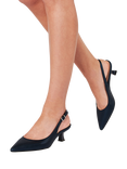 Paradox London Talia Pointed Slingback Courts, Navy