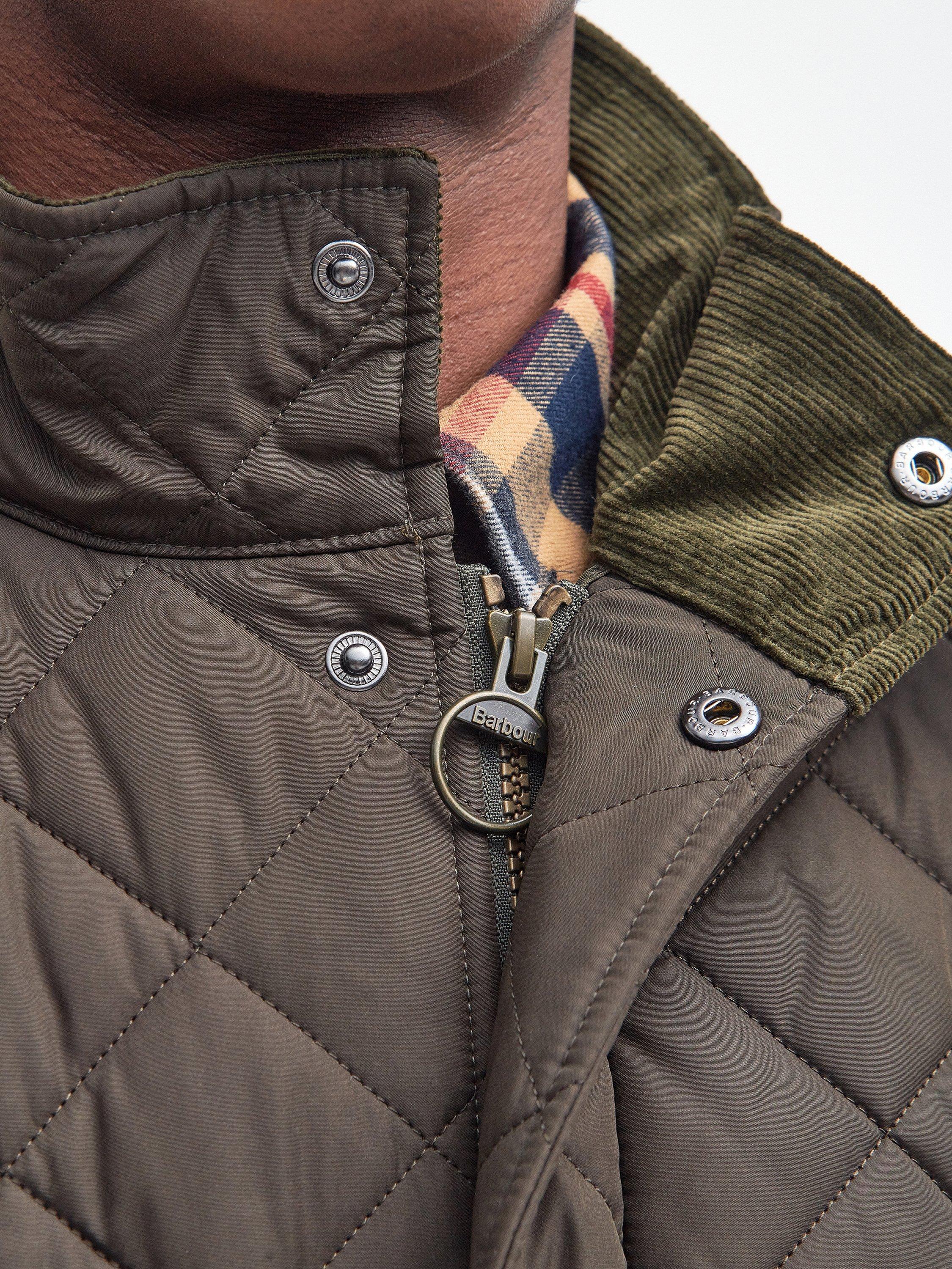 Product image 10 of 10, which shows Barbour Chelsea Sportsquilt Quilted Jacket, Olive, XXS