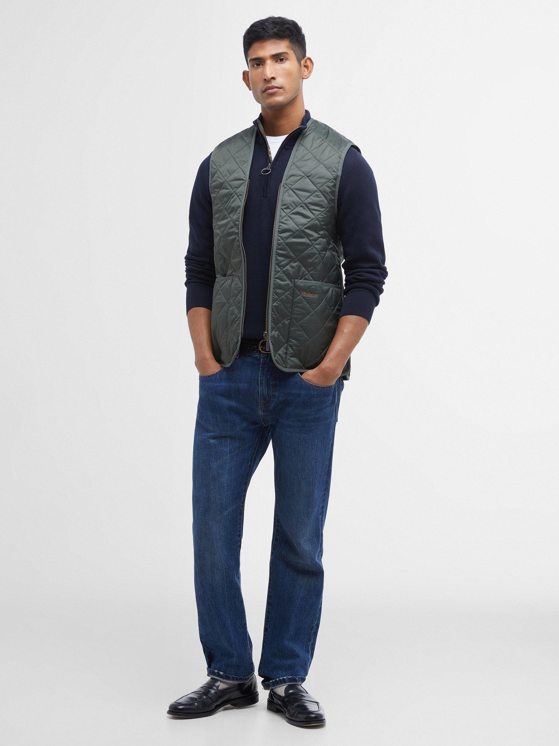 Product image 3 of 9, which shows Barbour Diamond Quilted Gilet, Olive, 50R