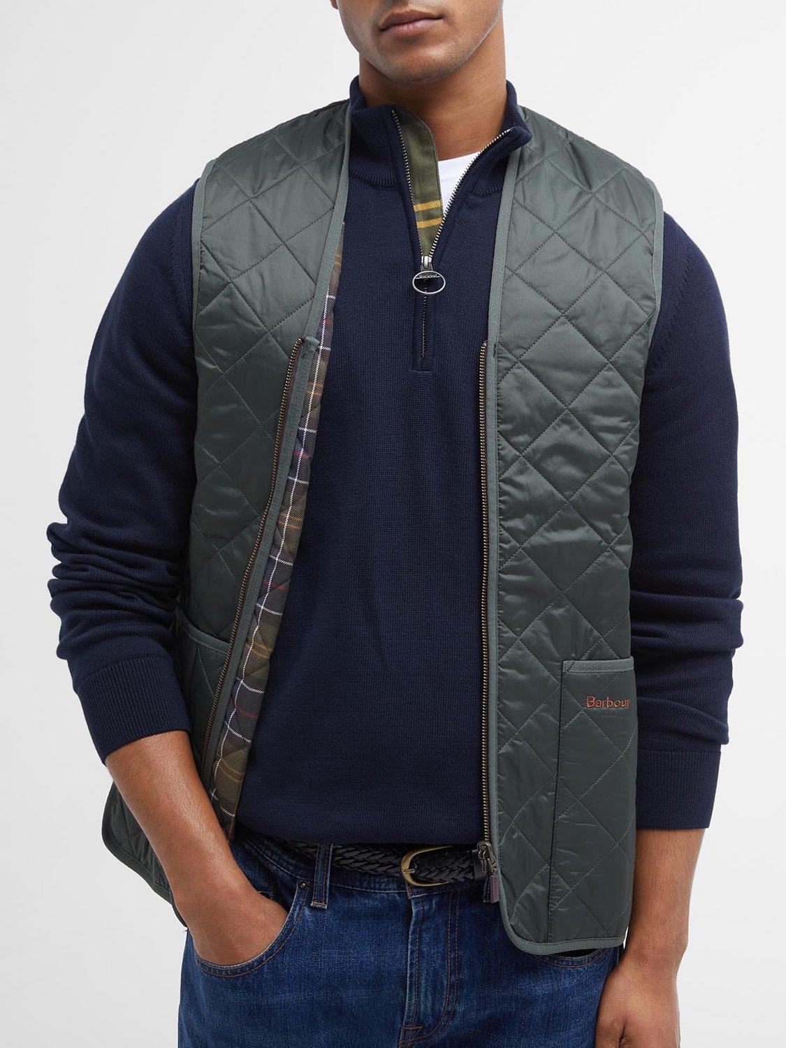 Product image 6 of 9, which shows Barbour Diamond Quilted Gilet, Olive, 50R