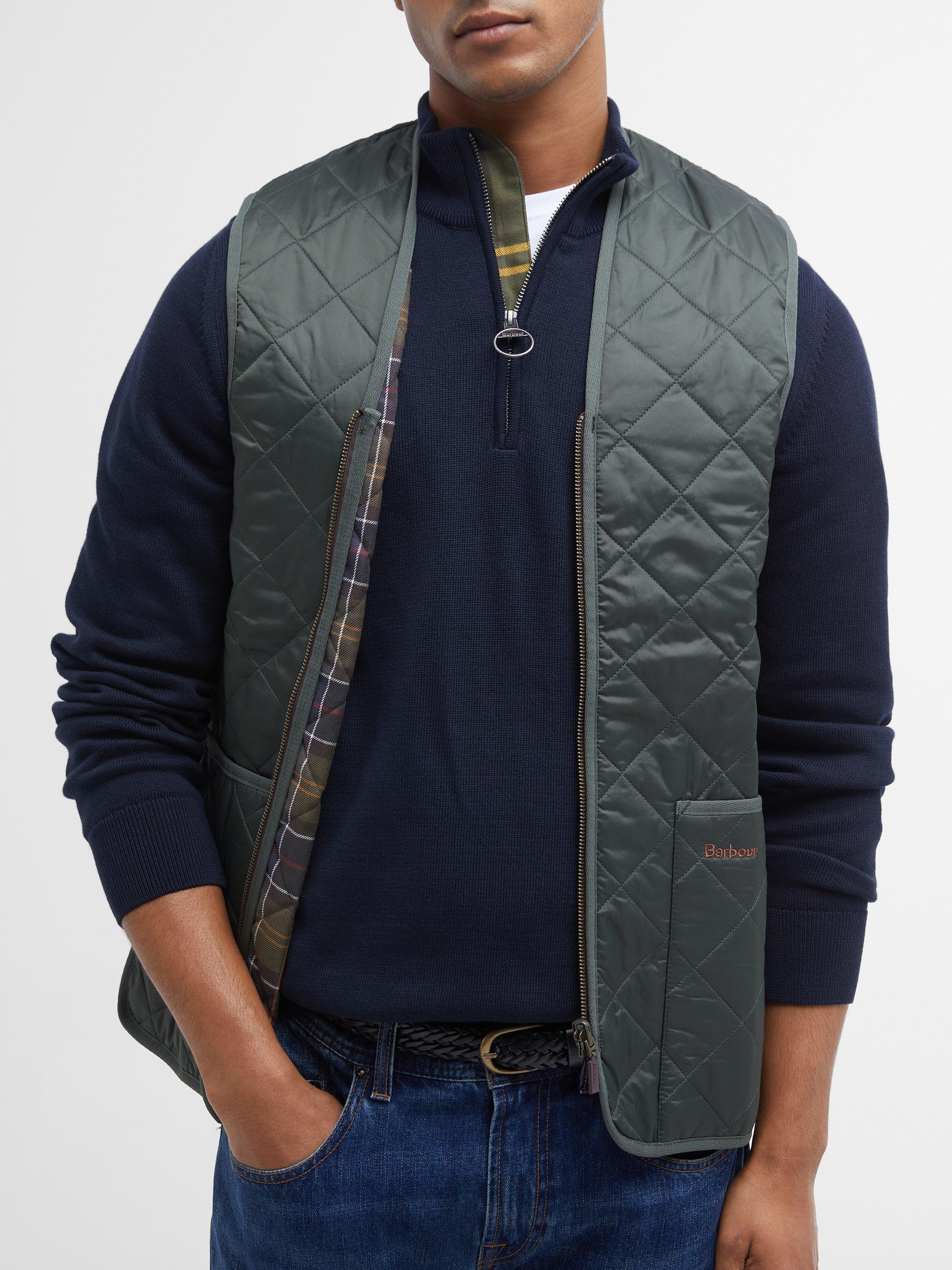 Product image 8 of 9, which shows Barbour Diamond Quilted Gilet, Olive, 50R