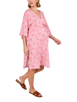 JoJo Maman Bébé Floral Maternity Dress, Pink, Pink