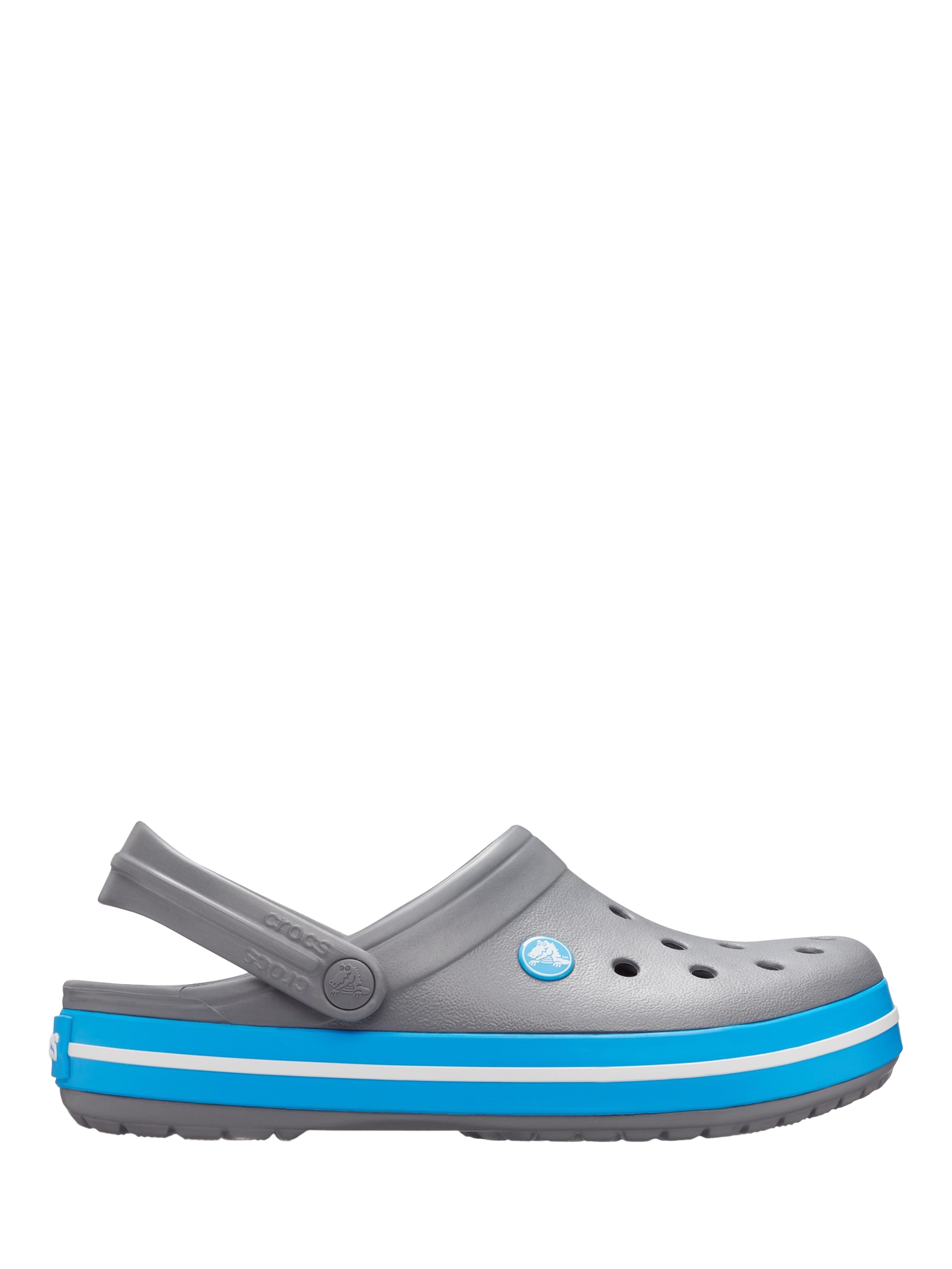 Product image 1 of 5, which shows Crocs Crocband Clogs, Charcoal/Ocean, 6