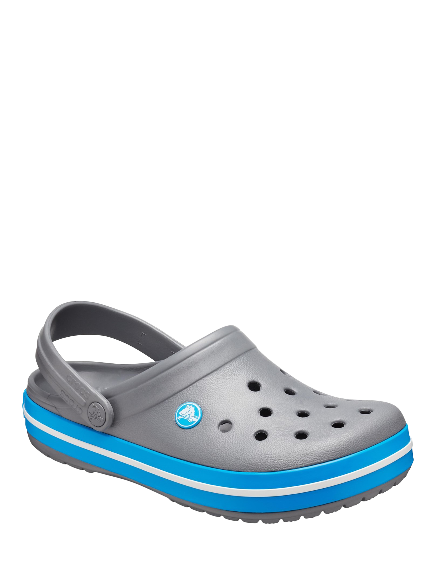Product image 2 of 5, which shows Crocs Crocband Clogs, Charcoal/Ocean, 6