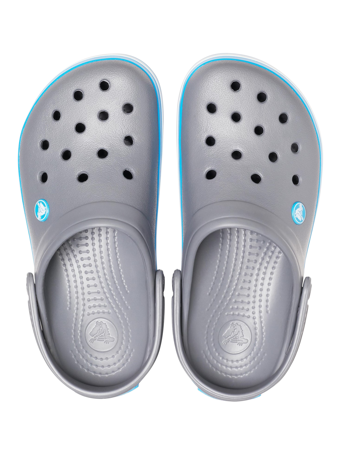 Product image 5 of 5, which shows Crocs Crocband Clogs, Charcoal/Ocean, 6