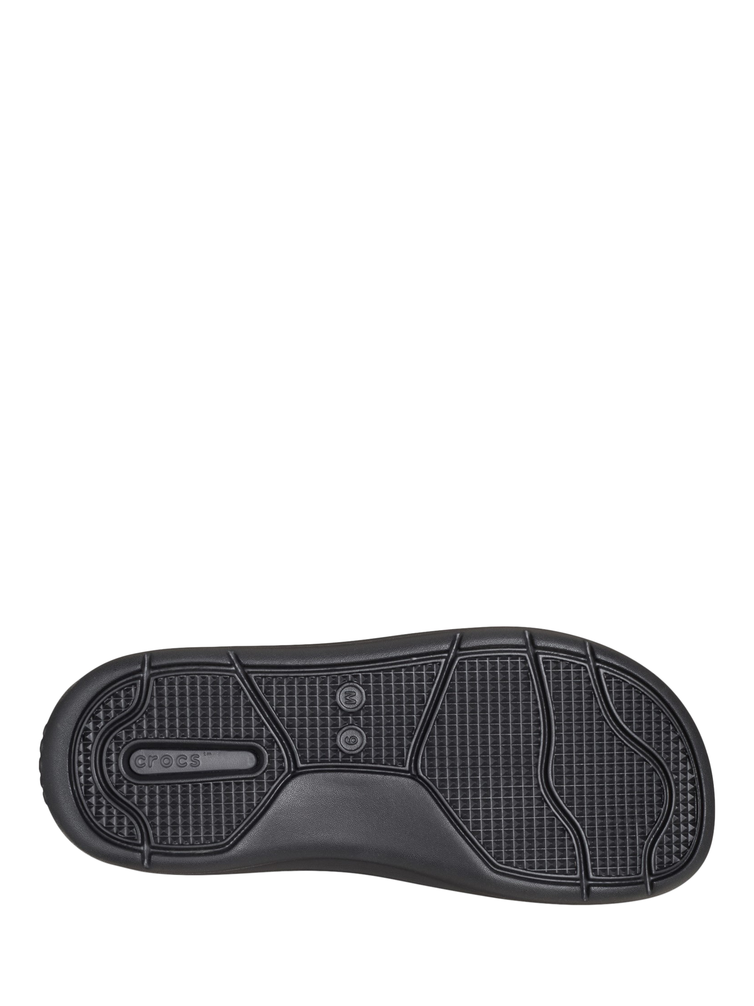 Product image 5 of 6, which shows Crocs InMotion Flip Flops, Black, 6