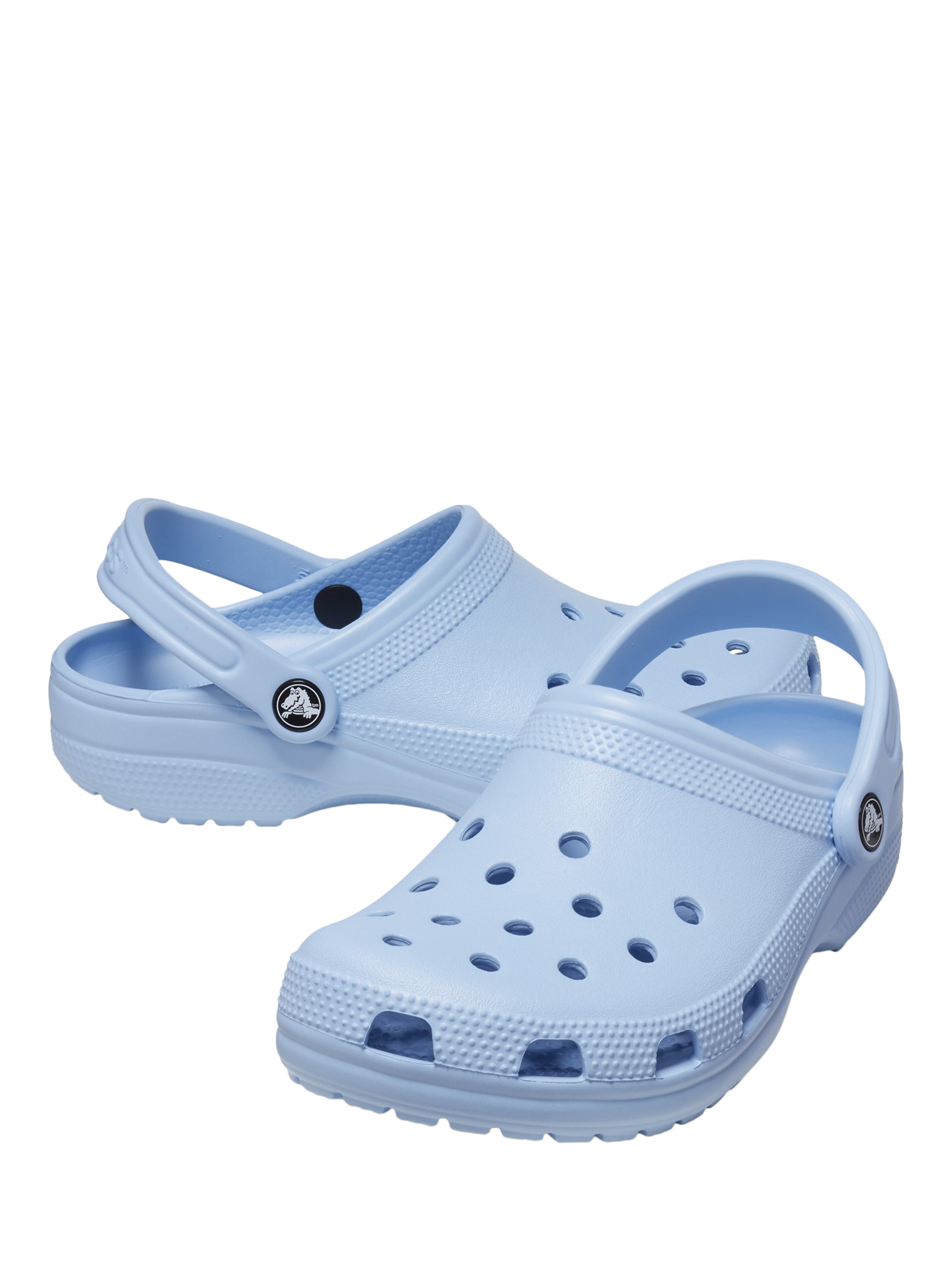Product image 4 of 6, which shows Crocs Classic Clogs, Blue Calcite, 3