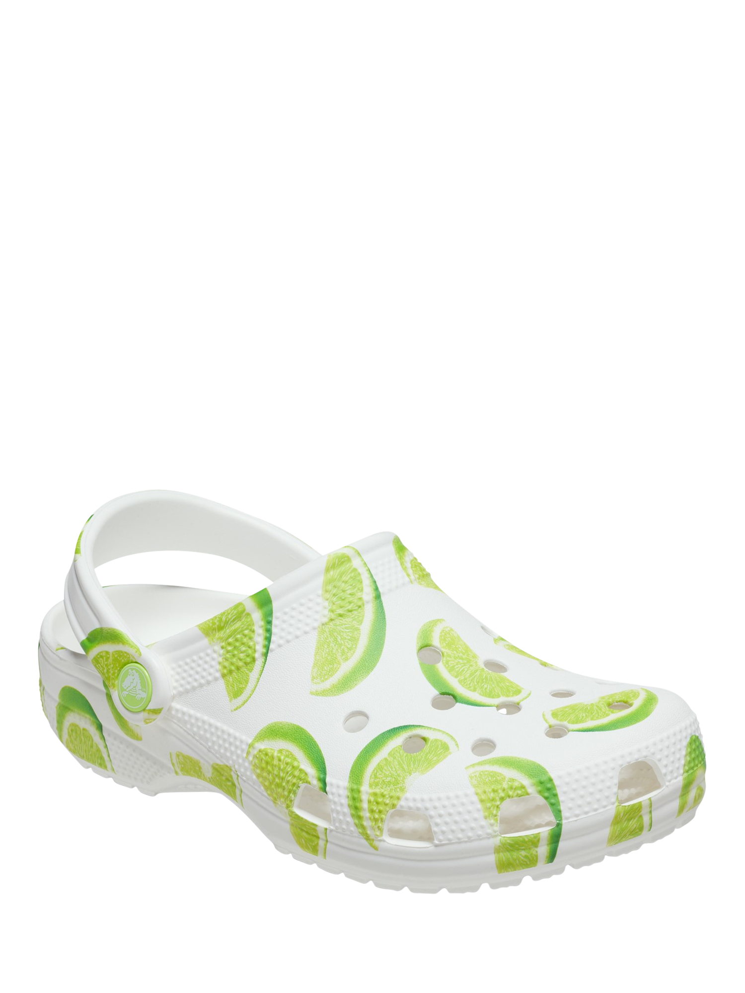 Product image 2 of 5, which shows Crocs Classic Graphic Clogs, White/Multi, 3