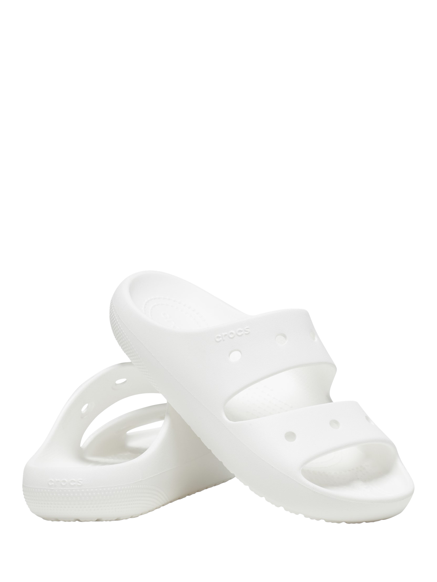 Product image 4 of 6, which shows Crocs Classic Sandals, White, 3