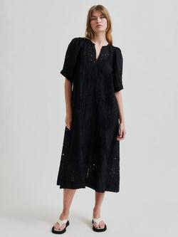 Second Female Nete Burnout Dress, Black