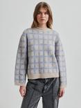 Second Female Lugano Check Wool Rich Jumper, Marina