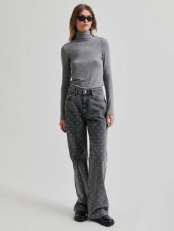 Second Female Houghton Stud Jeans, Denim Grey, Denim Grey