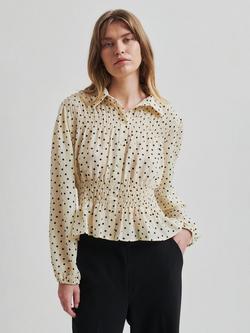 Second Female Tuva Polka Dot Shirt, Summer Sand - view 2, Summer Sand