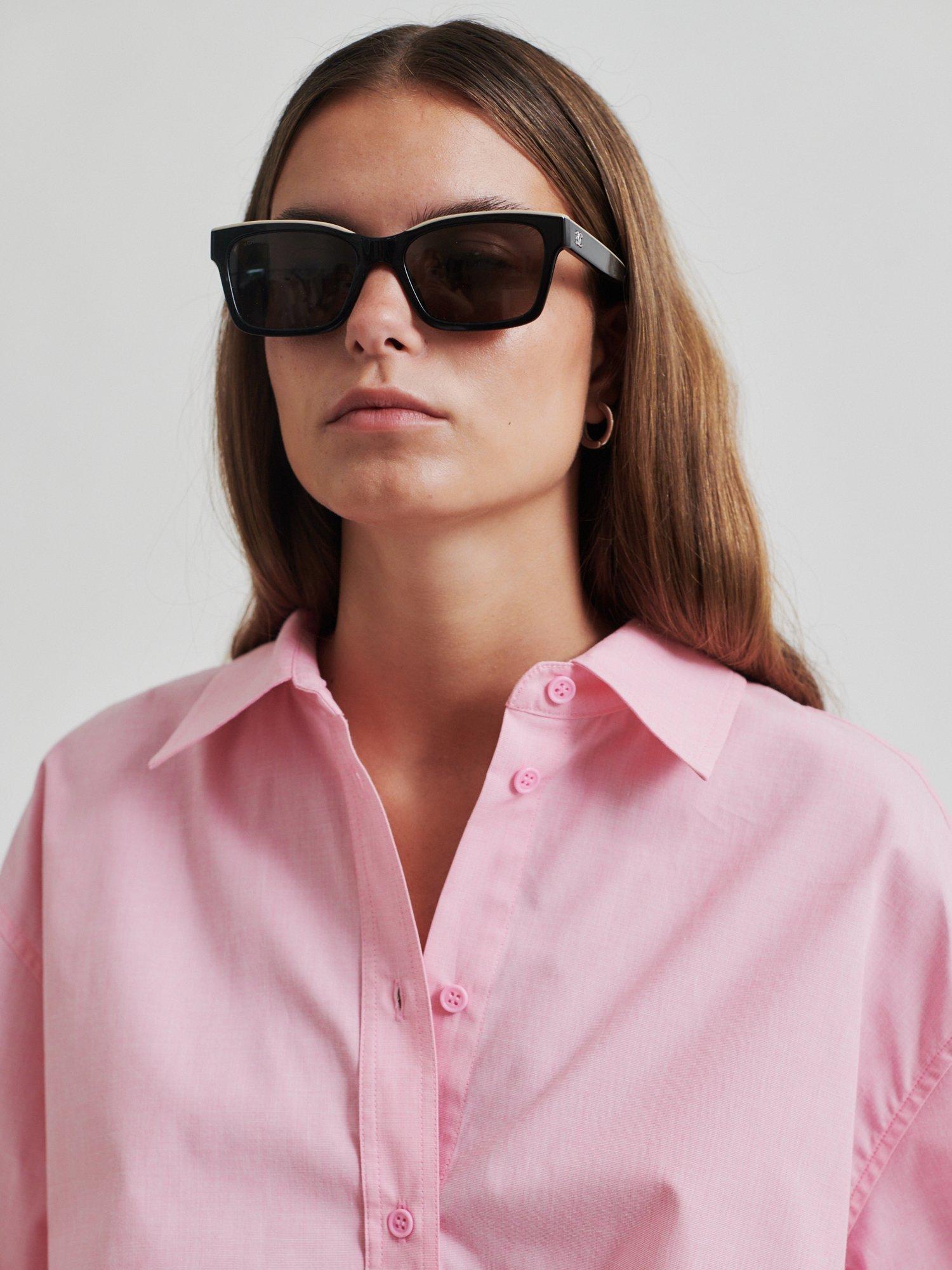 Product image 3 of 7, which shows Second Female Lucine Oversized Pure Organic Cotton Shirt, Pink Cosmos, XS