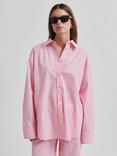 Second Female Lucine Oversized Pure Organic Cotton Shirt, Pink Cosmos