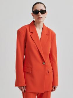 Second Female Evie Tailored Blazer, Orange, Orange